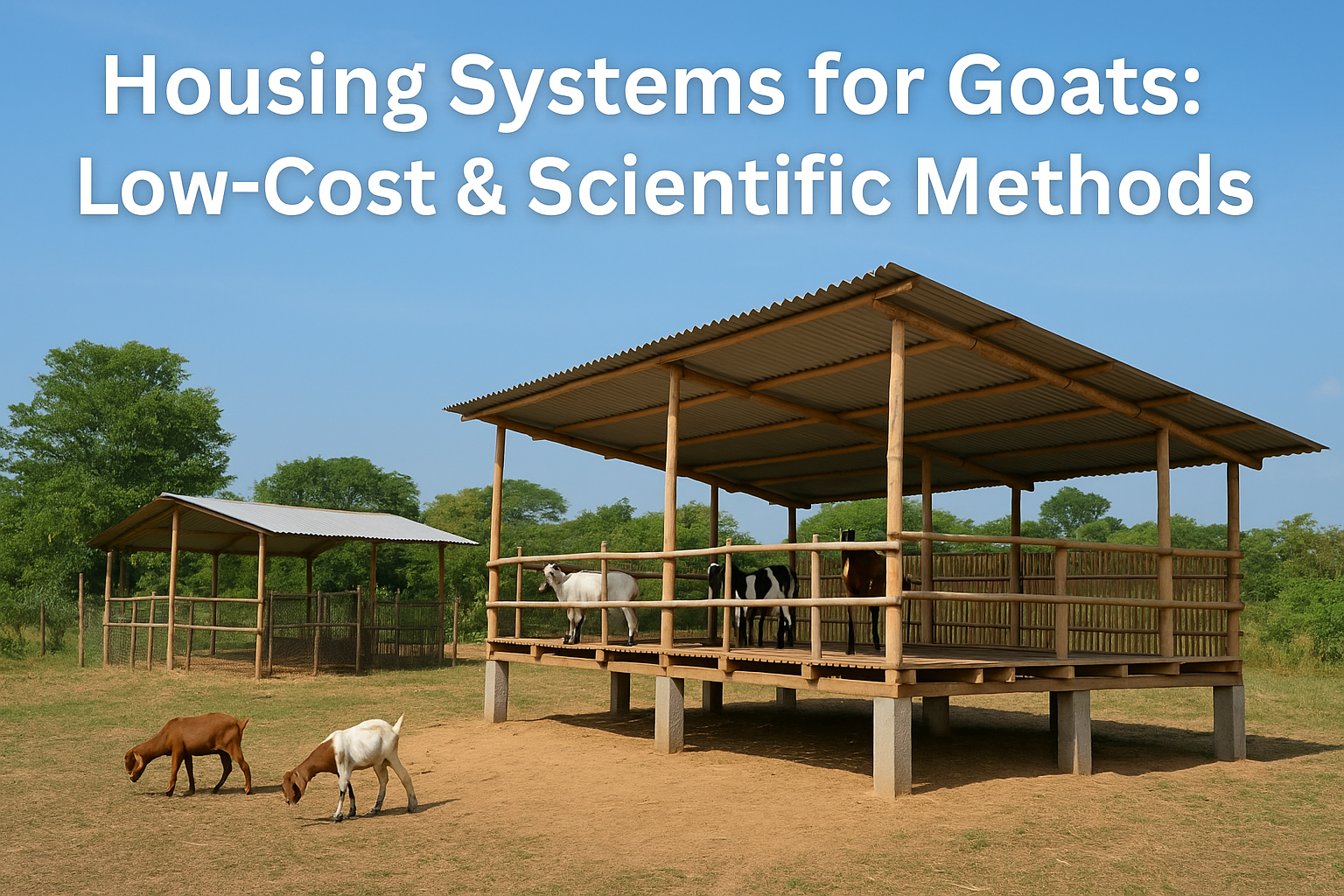 Housing Systems for Goats: Low-Cost & Scientific Methods