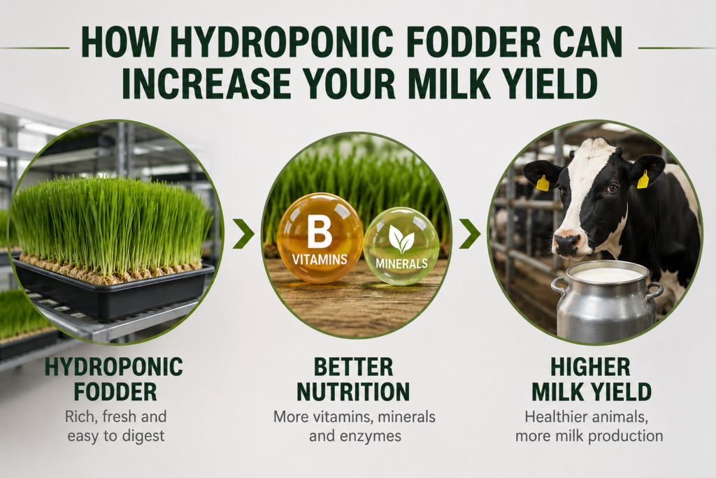How Hydroponic Fodder Can Increase Your Milk Yield